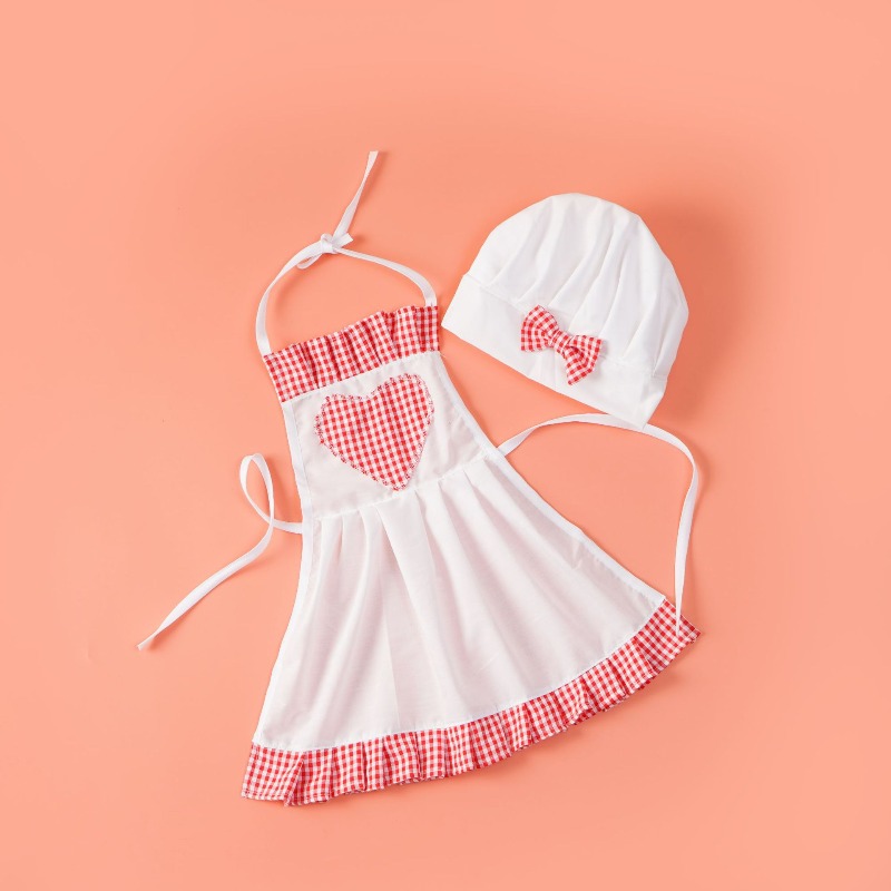 Kids Chef Apron Hat Set Childr - Kitchen Kids Baking Set 评论和价格