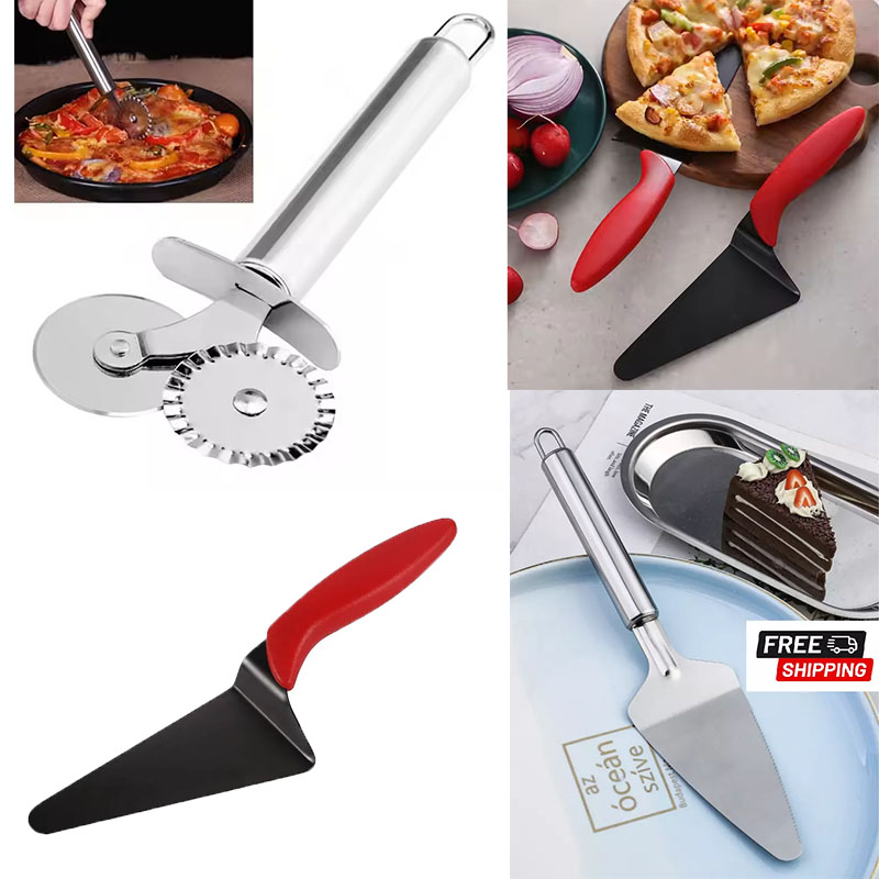 Stainless Steel Pizza Cutter W - Baking Kitchen Set 评论和价格