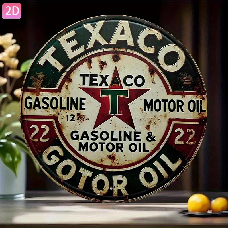 Vintage Texaco Oil Metal Sign— - Kitchen Uncle 评论和价格